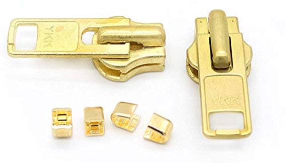 Zipper Repair Kit - #5 YKK Coil Aluminum Automatic Lock Jacket Sliders - 5 Sliders per Pack - Made in The United States
