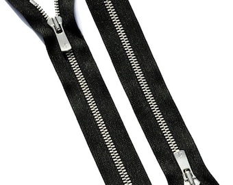 20 of the 9 inch Excella Nickel Zipper YKK Number 5 - Closed Bottom  - Black