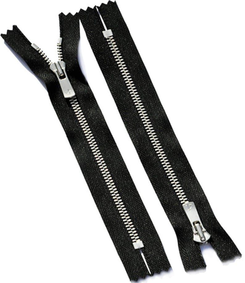 7 Inch Excella Nickel Zipper YKK Number 5 Closed Bottom Etsy UK