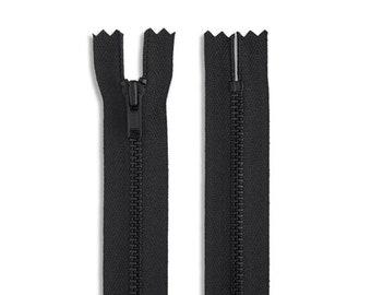 YKK #3 Black Oxides Closed Bottom Pants/Skirt/Dress Zipper (1 Zipper Per Pack) - Choose Color
