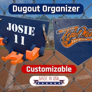 Customizable Fence-Mounted Dugout Organizer: Baseball & Softball Gear