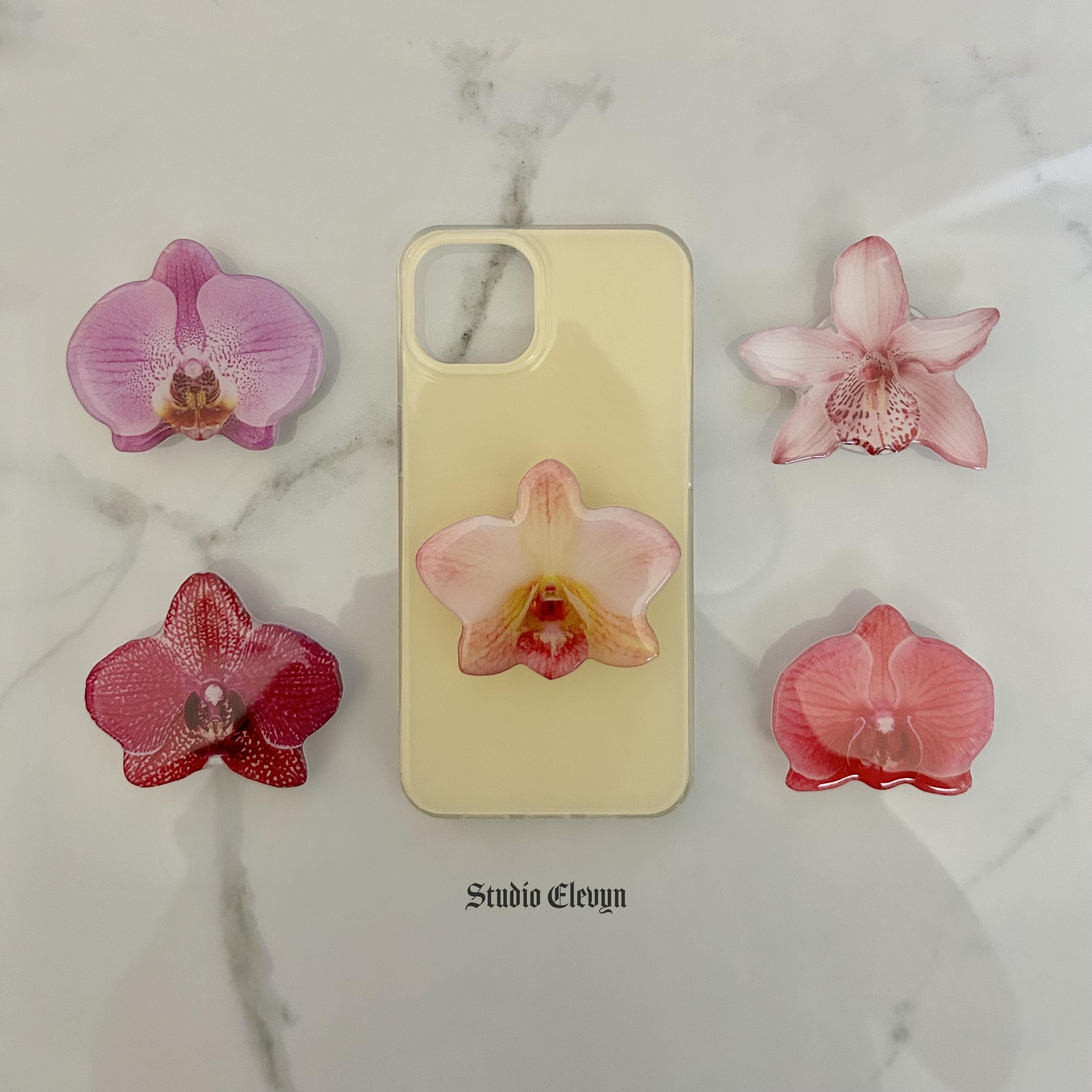 Orchid Flower Phone Grip