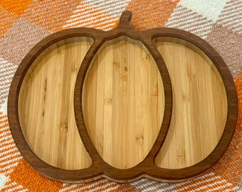 Fall Charcuterie Board Rustic Farmhouse Kitchen Decor Thanksgiving Table Serving Piece Holiday Entertaining Food Platter Bamboo Tray Autumn