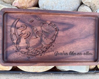 Custom Jewelry Holder Desk Organizer Wooden Tray Entryway Storage Valet Box Dark Wood Rustic Decor Table Accessory Desk Organization Gift
