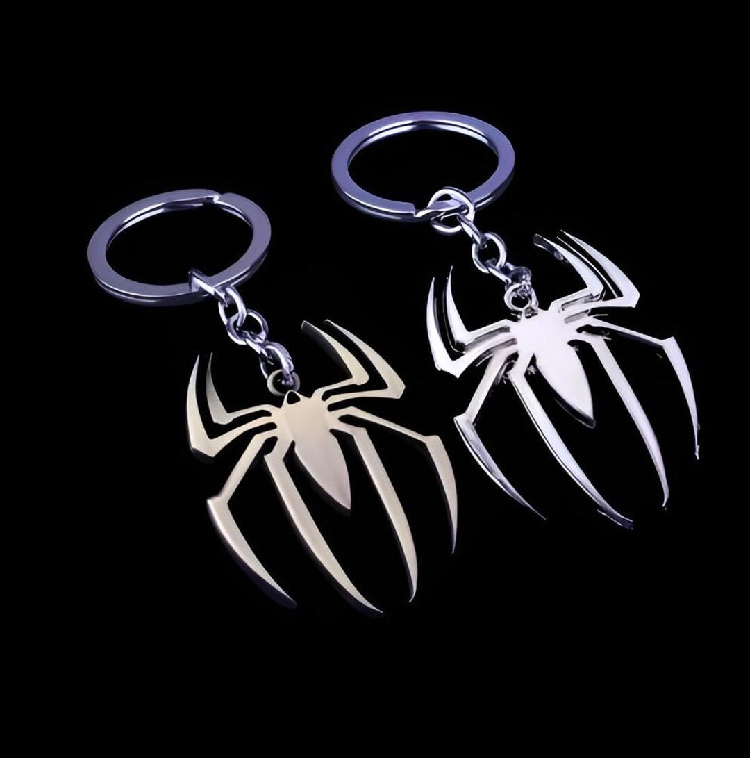 Stainless Steel Spider Keyring: Superhero Fan Gift - Etsy