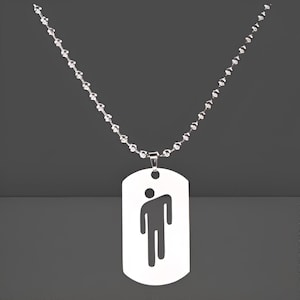 Bloshh Stainless steel dog tag necklace BillieEillish