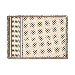 Woven Blanket - Keffiyeh Print Blanket, Free Gaza Free Palestine, Throw Blanket, Home Decor, Palestinian Flag Blanket, Protest Blanket