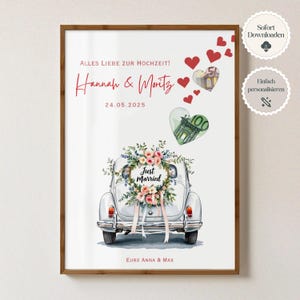Personalized cash gift for the bride and groom | Cash gift for a wedding | Last-minute wedding gift | Wedding gift packaging