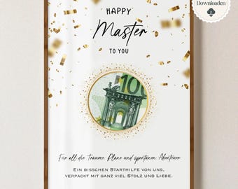 Cash gift for a master's degree | Graduation gift for daughter and son | DIY gift for graduation | Creatively giving money