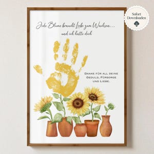 Abschiedsgeschenk Kindergarten, Erzieherin Geschenk, Kita Abschied, Danke, Tagesmutter, DIY Geschenk, Geschenkidee, Sofort Download Bild 1