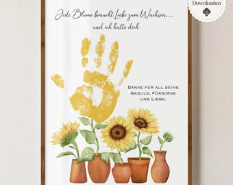 Farewell gift kindergarten, teacher gift, daycare farewell, thank you, childminder, DIY gift, gift idea, instant download