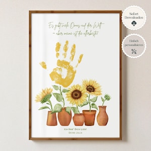 Gift Grandma Birthday Grandma Birthday Gift Grandmother Birthday Personalized Handprint Grandchildren Gift Mother's Day Grandma