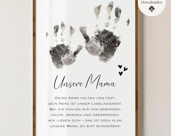 Geschenk für Mama, Geburtstagsgeschenk Mama, Muttertagsgeschenk, Digitaler Download zum Ausdrucken, Weihnachtsgeschenk Mama, Kinder DIY