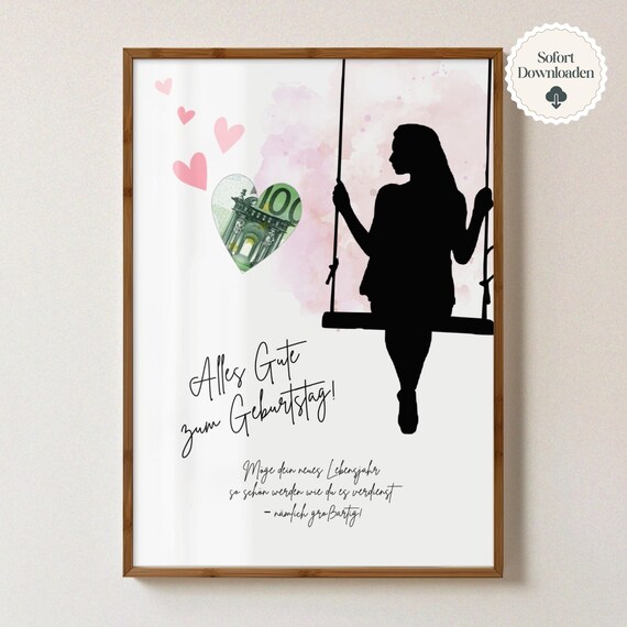 Biglietto di auguri di buon compleanno - Regalo in denaro - Idea regalo