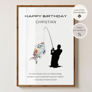 Money gift 60th birthday man born in 1965 gift idea money funny DIY birthday gift I PDF instant download print yourself