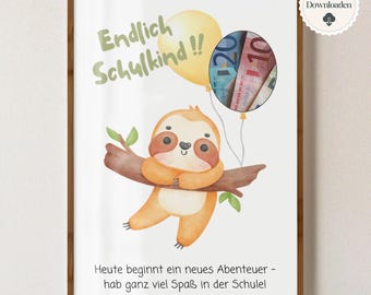 Regalo de dinero para la vuelta al cole para niñas, certificado de regalo para el primer día de clase de tu hija, idea de regalo personalizada, descarga instantánea en PDF.