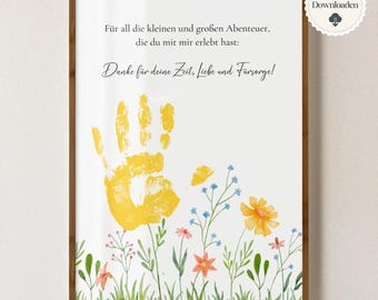 Farewell gift for kindergarten teacher, gift for daycare teacher, thank you, childminder, DIY gift, gift idea, instant download