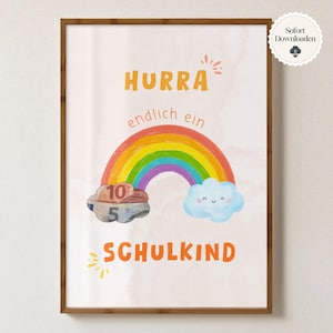 Gift for starting school, gift for starting school, gift idea for starting school, girl starting school, school child 2025, PDF download, money gift for child