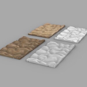 3D Parametric Wall Decor Digital Download, Wavy Pattern, CNC Files for ...