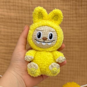 Amigurumi Labubu Fan Art Plushies, Smiling Bunny Crochet Pattern, Creepy Cute Monster Rabbit Toy, Ugly Sweetie Digital PDF files in English
