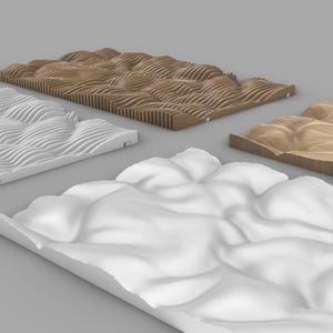 3D Parametric Wall Decor Digital Download, Wavy Pattern, CNC Files for ...