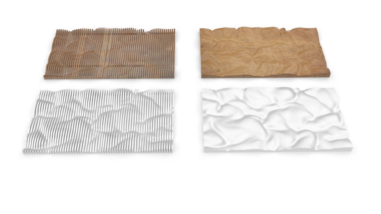 3D Parametric Wall Decor Digital Download, Wavy Pattern, CNC Files for ...