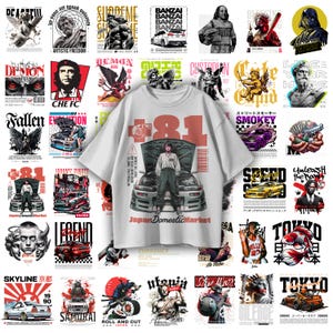 Más de 200 diseños de camisetas de streetwear underground / Paquete PNG de arte callejero / PNG de 300 DPI / Gráficos streetwear / Estilo skate / Descarga digital