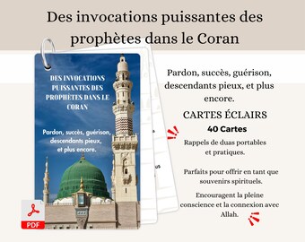 French Quran Duas Cards: Islamic Prayers for Success (PDF Pattern)