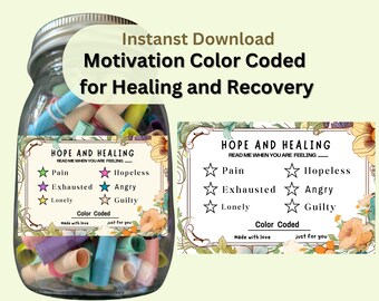 Uplift Hope & Healing Jar Cards: Motivational Quotes (PDF)