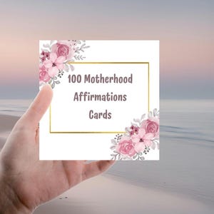 Self Care Paket für Mama Wellness Geschenk Blumenkarten Positives Set Ermutigung Geschenk Neue Mutter Affirmation Bundle für Ihre täglichen Karten Gold