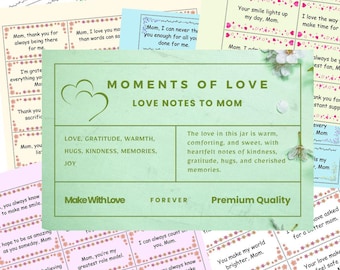 Love Notes for Mom: Printable Message Jar (PDF Pattern)