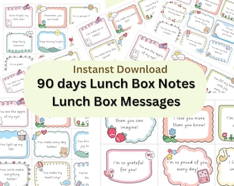 Printable Lunchbox Notes: 90 Kids' Encouragement Messages (PDF)