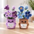 Personalized Wildflower Crochet Pot, Cute Emotional Support Plant, Handmade Flower Decor, Custom Desk Gift for Her, Kawaii Home Decor product logo