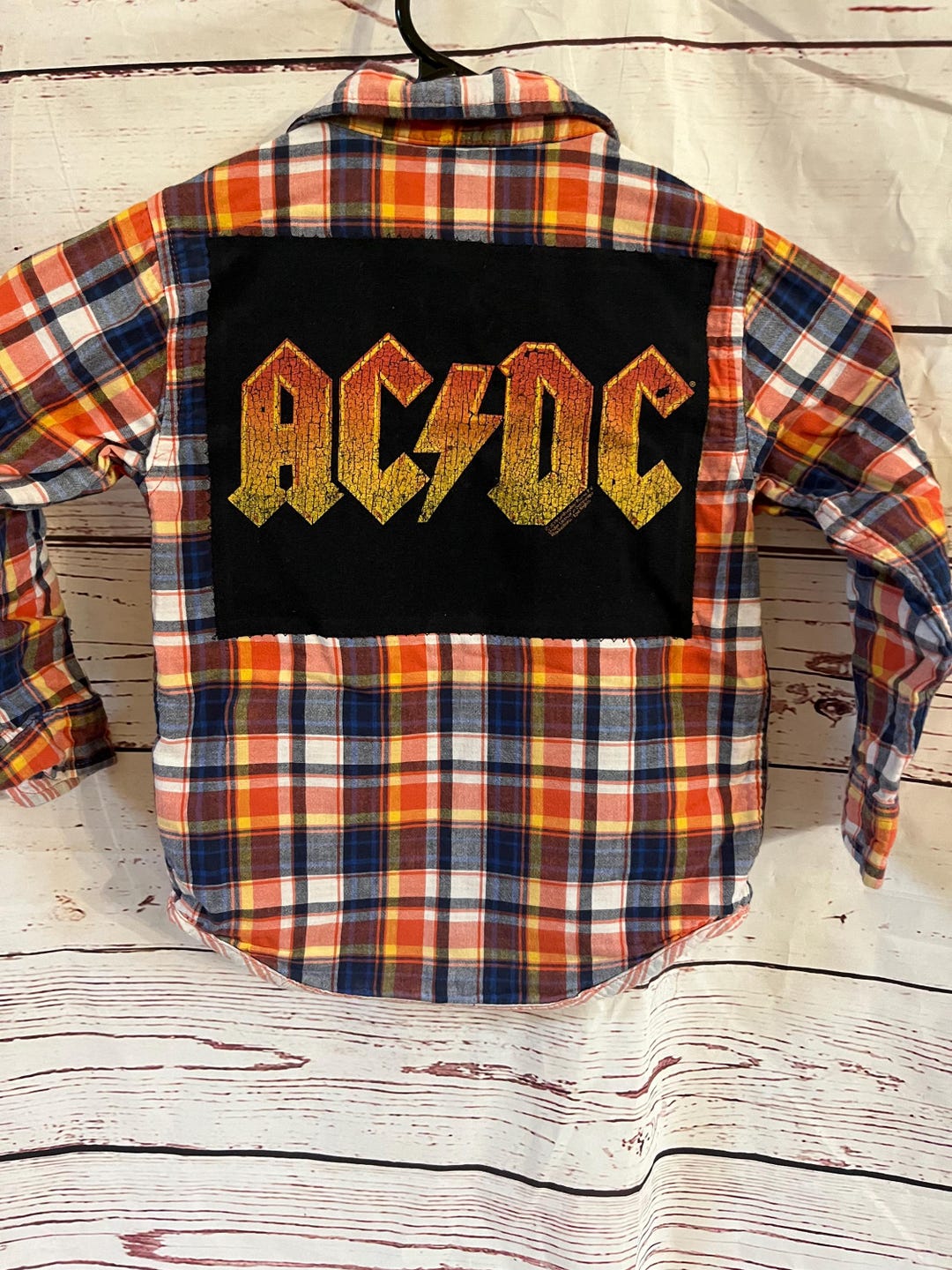 One of a Kind Upcycled AC/DC Button up Shirt Boys Toddler Size 4T ...