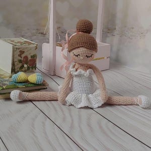 Crochet Ballerina Doll,Amigurumi Ballerina Doll, Handmade Ballerina Doll