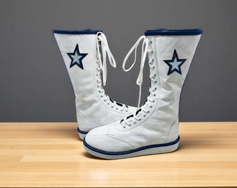 Custom Wrestling Long Boots, Handmade Leather Wrestling Shoes, Professional Wrestling Boots, Men Pro Wrestling Shoes, Pro Wrestling Gear