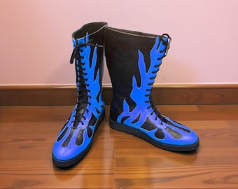 Wrestling Shoes Men | Custom Wrestling Boots | Leather Wrestling Shoes | Lace Up Boots | Mens Handmade Boots | Pro Wrestling Boots Gear Gift
