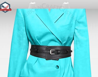 Wide Leather Belt Women, Black Leather Corset Belt, Wide Belts for Women, Underbust Chest Harness Plus Size Belt Medieval Belt, Gift For Her