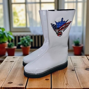 Handmade Wrestling Long Boots, Men Pro Wrestling Shoes, Leather Wrestling Shoes, Professional Wrestling Boots, Custom Wrestling Lace Up Boot