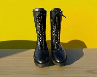 Botas de lucha libre profesionales hechas a mano / Zapatos altos de combate con cordones personalizados para hombre / Calzado de luchador (regalo)