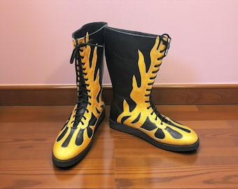 Botas de lucha hechas a mano, zapatos de lucha profesional para hombre, zapatos de lucha de cuero, botas de lucha profesional, botas de lucha con cordones personalizadas