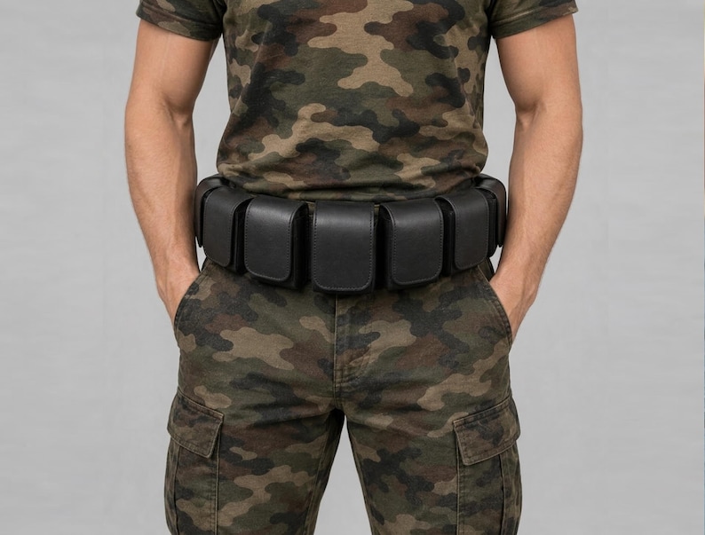 Batman Utility Belt | Tactical Cosplay Waist Belt Pouches | Superhero Combat Gear | Handmade Leather Ammo Belt | Custom Fit Men