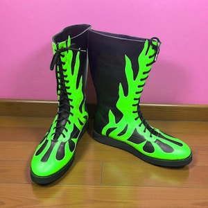 Pro Wrestling Boots | Custom Leather Wrestling Shoes Men | Lace-Up Wrestling Boot | Professional Wrestling Gear | Wrestling Sneakers Gift