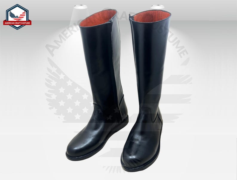 Men's Black Horse Riding Boots | Horseback Riding Boots | Leather Sole Equestrian Boots | Tall Riding Boots for Men | Handmade Long Shoes