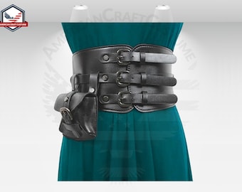 Leather Waist Belts for Women, Corset Belt for Women, Plus Size Leather Corset, Womens Wide Belt, Underbust Chest Harness, Medieval Belt