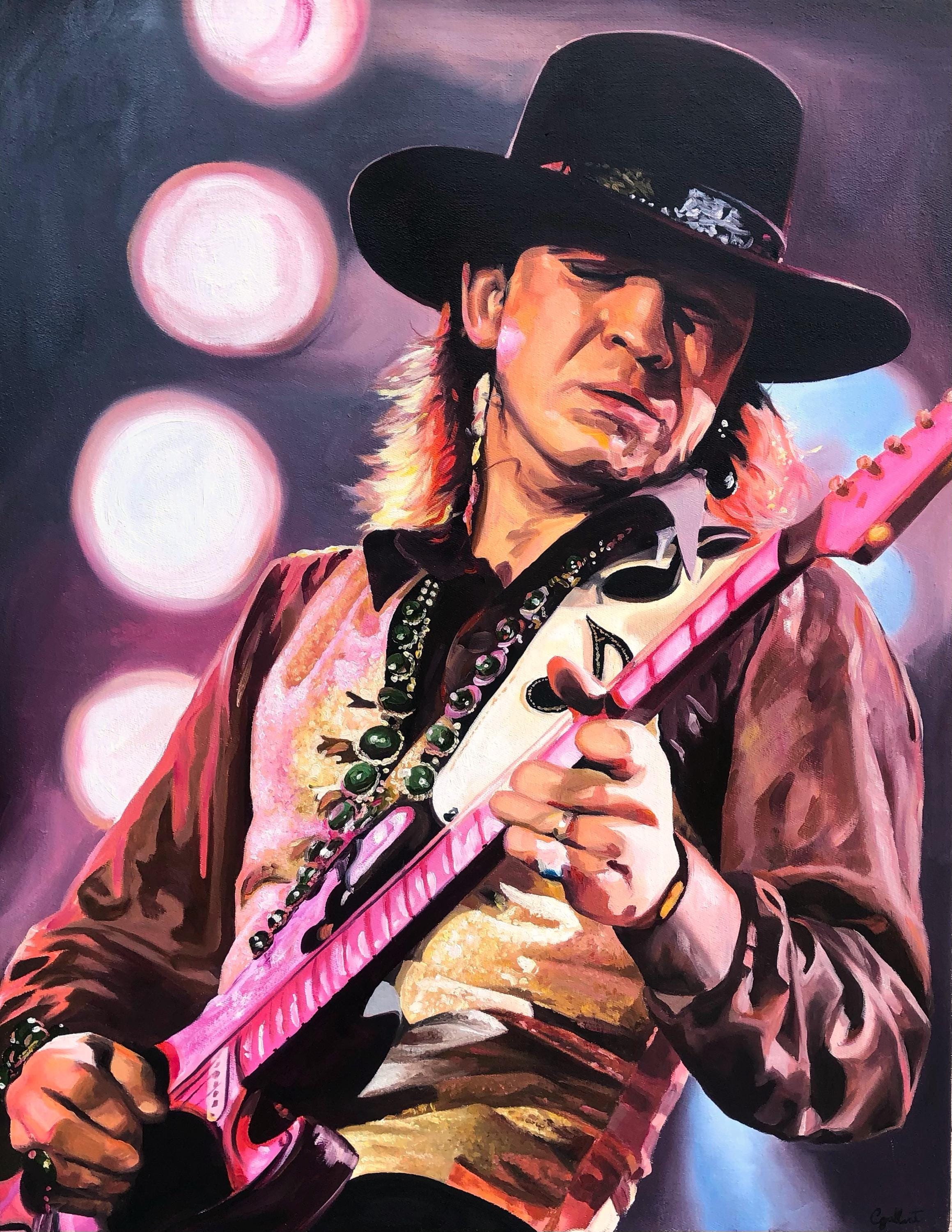 Stevie Ray Vaughan Painting - Etsy