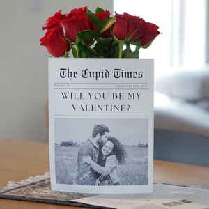 Modello di giornale personalizzato per San Valentino Canva Giornale di San Valentino Vuoi essere il mio regalo di San Valentino Giornale Cupido Giornale di San Valentino