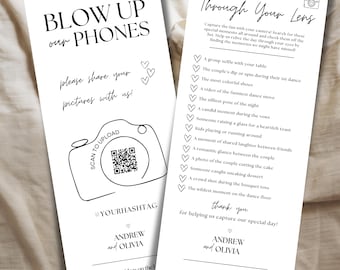 Wedding Photo Hunt Game Template | Through My Lens Scavenger Hunt | Editable Canva Design | Printable Camera QR Photo Challenge Card | AHA21