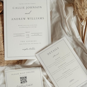 Monogram Wedding *FULL* Bundle | Drink Menu | Seating Chart | Save the Date | Place Card | Welcome Sign | Editable Download | Edit Canva NEW