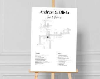 Custom Wedding Crossword Puzzle: Bridal Shower Game (Digital Download)
